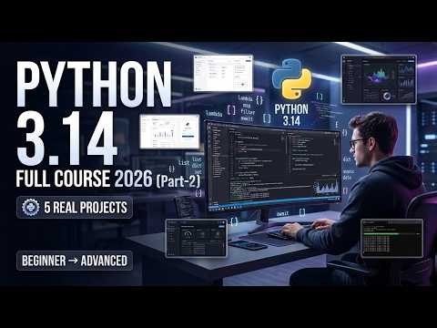 Python 3.14 Full Course 2026 | Beginner to Advanced with 5 Real-World Projects | Part 2