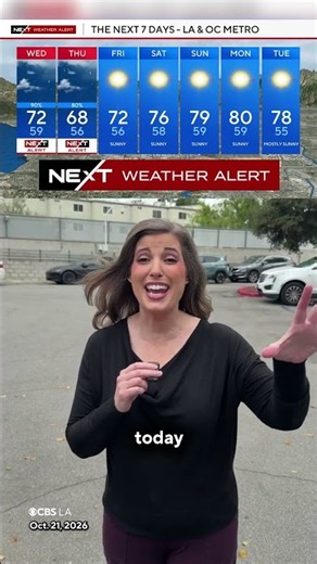 Isolated rain and showers expected in Southern California Wednesday and Thursday