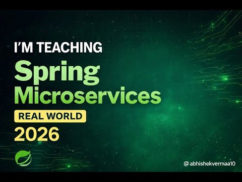 Announcing the first playlist of 2026 | Spring Microservices