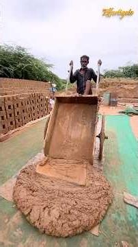 Traditional Clay Brick Making by Hand | Satisfying Process