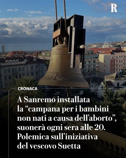 A Sanremo installata la “campana per i bambini non nati a causa dell’aborto”