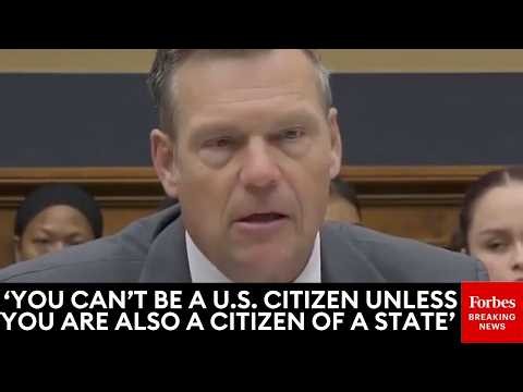 'Every Drafter Referred To Domicile: KS AG Kobach Explains Birthright Citizenship Domicile Argument