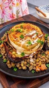 Cabbage Can Taste This Good! 😍 Vegan Cabbage Steaks with Creamy Lentils