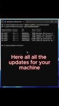 How to use powershell to update Windows #update #windows #windowsupdate #powershell