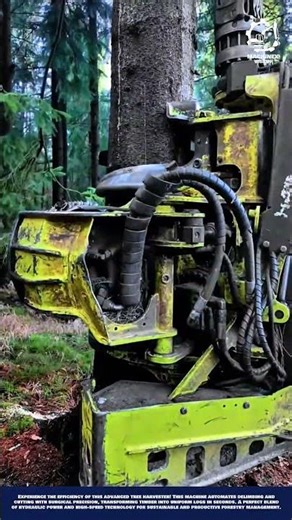 Advanced Tree Harvesting Machine Innovation with Delimbing Rollers and Hydraulic Saw