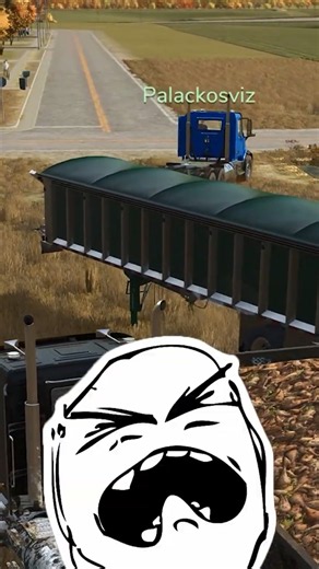 HIS TRAILER DETACHED FROM THE TRUCK FOR NO REASON 🤣 | Farming Simulator 25 #shorts #farmingsimulator