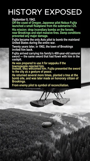 Why A Japanese Pilot Returned To Oregon With A Sword #short #history #ww2