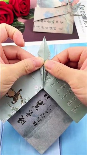 This thousand-fingered crane envelope is so cute that you can fold it together. Handmade origami