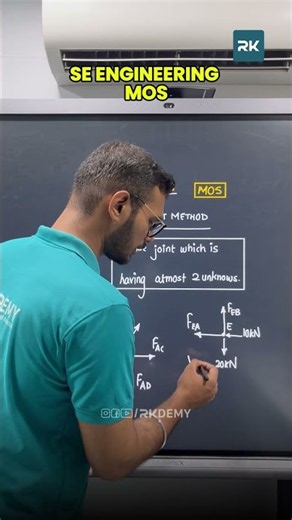 Method of Joints 🔥 | Trusses | SE Engineering MOS | Soham Sir | RKDEMY