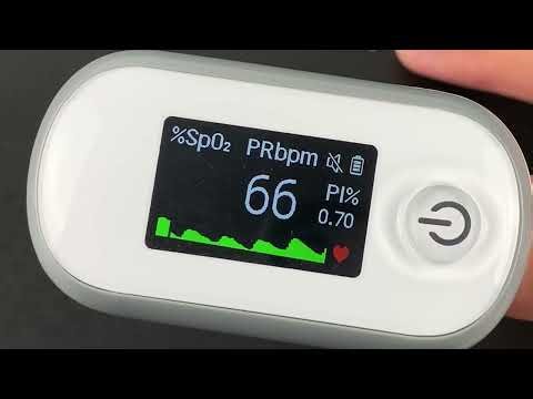 Fingertip Pulse Oximeter Blood Oxygen Saturation Monitor with OLED Display and memory