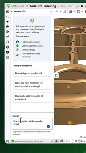 How do I pattern a hole around a cylindrical object?
