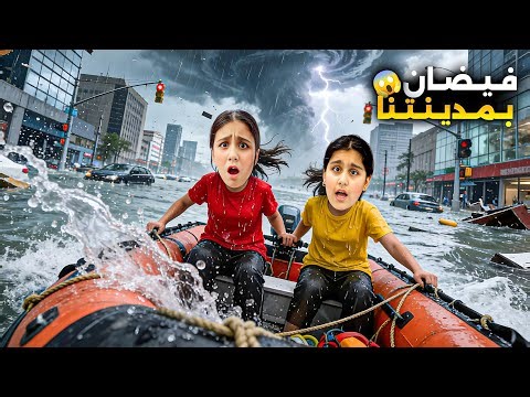 اجانا تحذير اكبر فيضان ع مدينتنا 😱 اشتغلت صفارات الانذار 🚨 هيلين وهيفي خافوا كتير شوصار بالنهاية ؟