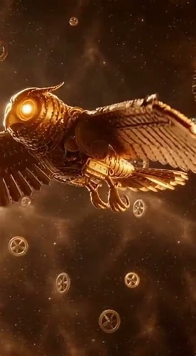 Epic Steampunk Owl: A Clockwork Cosmic Flight