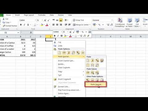 Excel: Transpose Cells