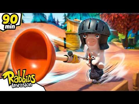 Rabbids Start a Medieval WAR! 🗡️🏰  Rabbids Invasion 🐰 Full Episodes | Cartoons For Kids