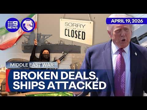 'Can't blackmail us': Trump furious as Iran backflips on Strait of Hormuz | 9 News Australia