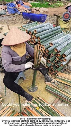 DIY Bamboo Splitter – Fast & Even Strips in Seconds 🎋⚡
