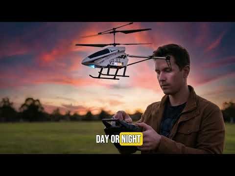 RC Helicopter Drone Toy - Large 3.5CH Remote Control Aircraft with Durable Build and LED Lights