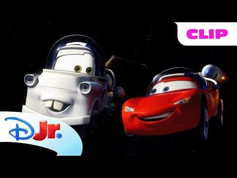 Lightning McQueen and Mater's Splashdown from the Moon! 🌕🚀 | Pixar Cars | @disneyjr