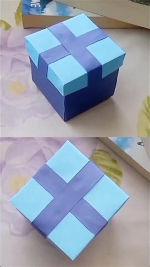 DIY gift box 🎁 #papercraft #giftbox #shorts