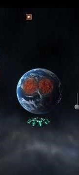 UFO destroying a planet (3d Simulation)