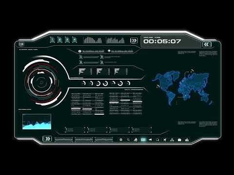 Tech Background 4K - Futuristic HUD Frame Open Center Data Panel [No Copyright] | DROP #86