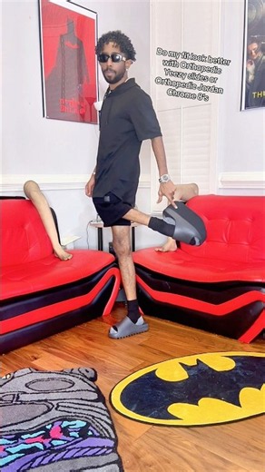 Do my fit look better with Orthopedic Yeezy slides or Orthopedic Jordan Chrome 8’s
