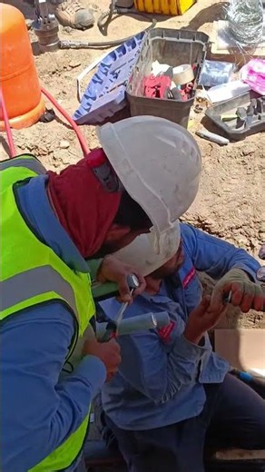 Installation of new joint 13.8kv cable #electricalcomponents #electricalsupp