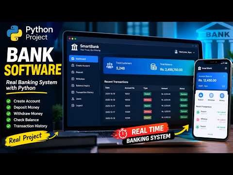 Build a Bank Software in Python 🏦 | Python OOP Project for Beginners
