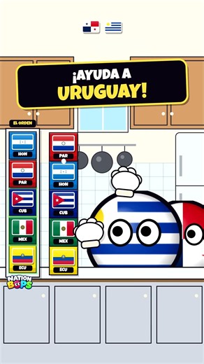 ¿Ganará tu país? Ordena las cajas 📦 #countryballs