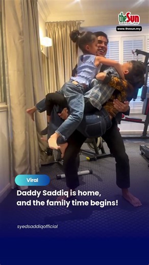 Daddy Saddiq is home, and the family time begins!