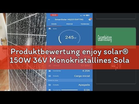 Produktbewertung enjoy solar® 150W 36V Monokristallines Solarmodul, PERC 9BB - Solarpanel ideal für