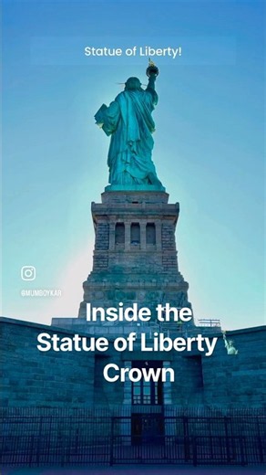 What’s inside the Crown of the Statue of Liberty🗽#usa #nyc #travel #new #ytshorts