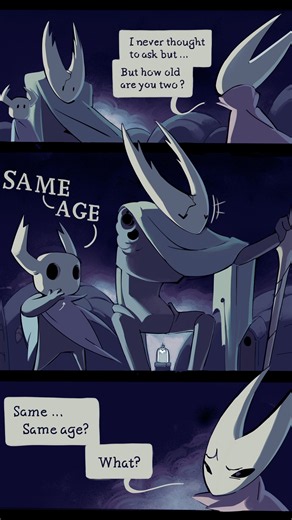 Little Ghost & Hollow: Same Age #hollowknight #silksong #hornet #littleghost #hollow #comics