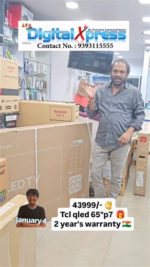 The TCL QLED 65P7 TV is a feature-packed smart TV 😎. Here are some key highlights: - *Display*: 65-inch QLED with 4K Ultra HD resolution (3840 x 2160 pixels) and 60Hz refresh rate - *Processor*: AiPQ Processor with 2GB RAM and 16GB storage - *Audio*: Dolby Atmos and DTS Virtual:X with 2 speakers and 20W output - *Connectivity*: 3 HDMI ports, 2 USB ports, Wi-Fi, Ethernet, and Bluetooth 5.4 - *Smart Features*: Google TV, voice control with Hey Google, and support for popular streaming apps - *Pri