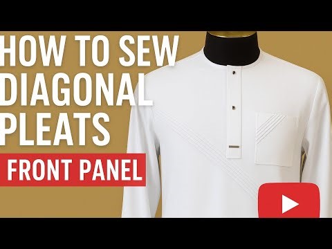 How to Sew Diagonal Pleats on Senator Top | Front Panel Design Tutorial by Mr Redefined
