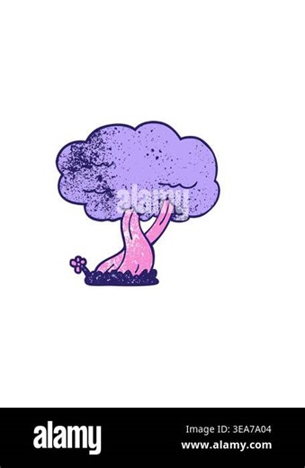 horizontally vibrating animation of tree cartoon Stock Video Footage - Alamy