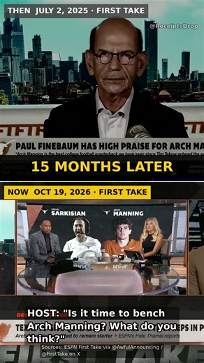 'Arch Is Made of the Same Material' as Tebow… Now: 'Bench Him' 🧾