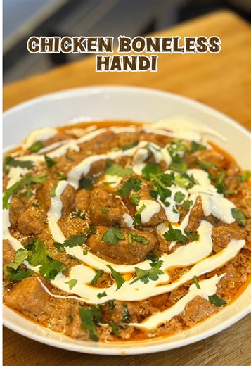 Chicken Boneless Handi Recipe - Creamy Delight
