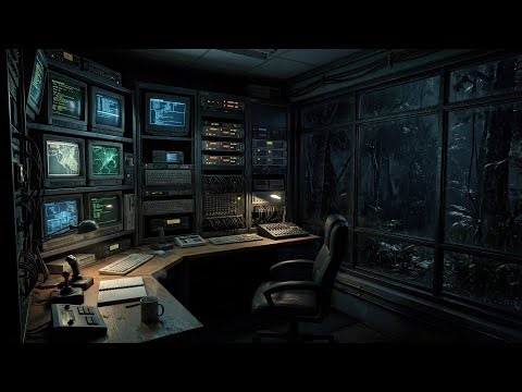 Rain Ambiance | Remote Operations Control Room