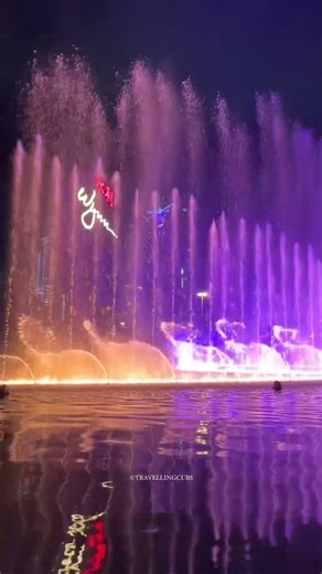 Wynn Macau Water Show at Night ✨ | Free Fountain Show in Macau #shorts #macautravel