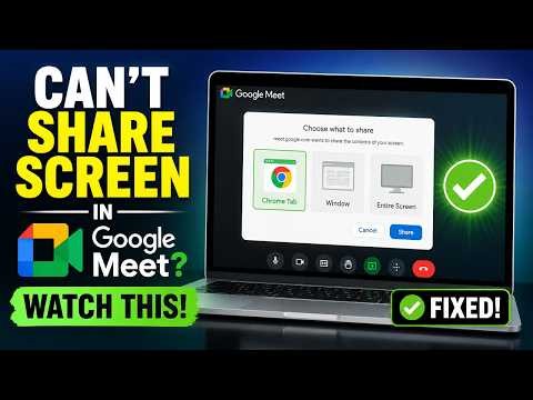 Can't Share Screen in Google Meet? Watch This!