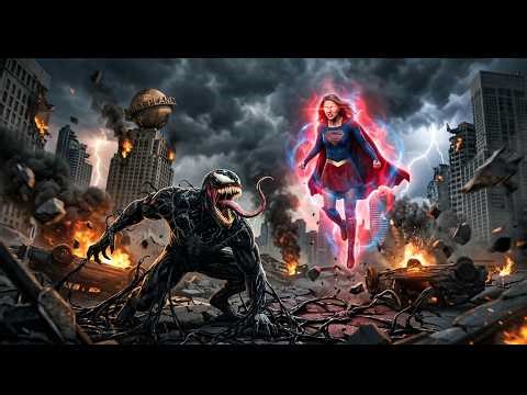 Venom vs Supergirl in Metropolis 😱 City Destroyed! Ultimate Battle Begins 🔥