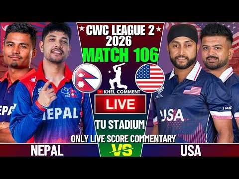 NEPAL VS USA WORLD CUP LEAGUE 2 MATCH LIVE SCORE & COMMENTARY | NEP VS USA | SECOND INNINGS