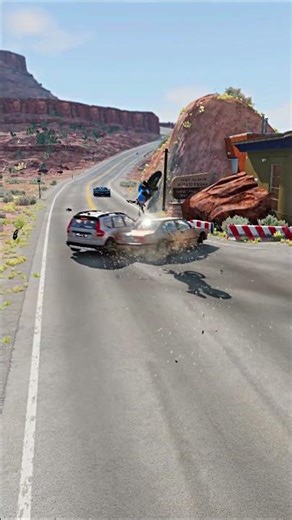 Realistic Highway Car Crashes #128