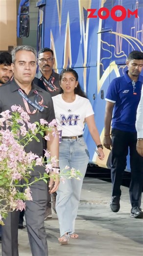 Radhika Merchant seen in a sad mood as she leaves Wankhede stadium after watching MI vs SRH match