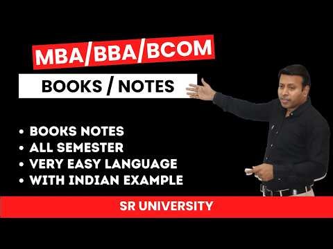 MBA BBA Notes & Books | SR University Complete Study Material 2026