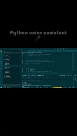 #python #voiceassistant #windows #pythonprojects #pyinstaller #softwaredevelopment #programming #buildinpublic #computerscience #studentdeveloper #github | Chinmayi H M