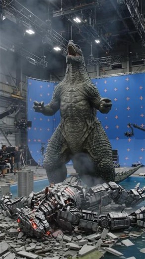 Godzilla vs Robot Godzilla fight #ai #godzilla