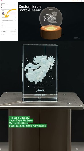 The most magical personalized gift: Constellation glass engraving with xTool F2 Ultra UV! ✨🔮